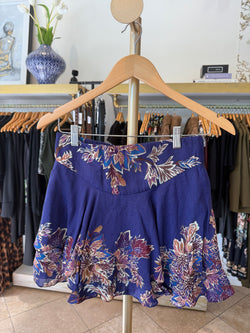 Hemant & Nandita - Mini Skirt in Midnight Blue