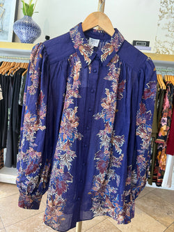 Hemant & Nandita - Boho Shirt in Midnight Blue