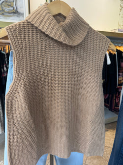 One Grey Day - Polly Cashmere Vest in Chestnut