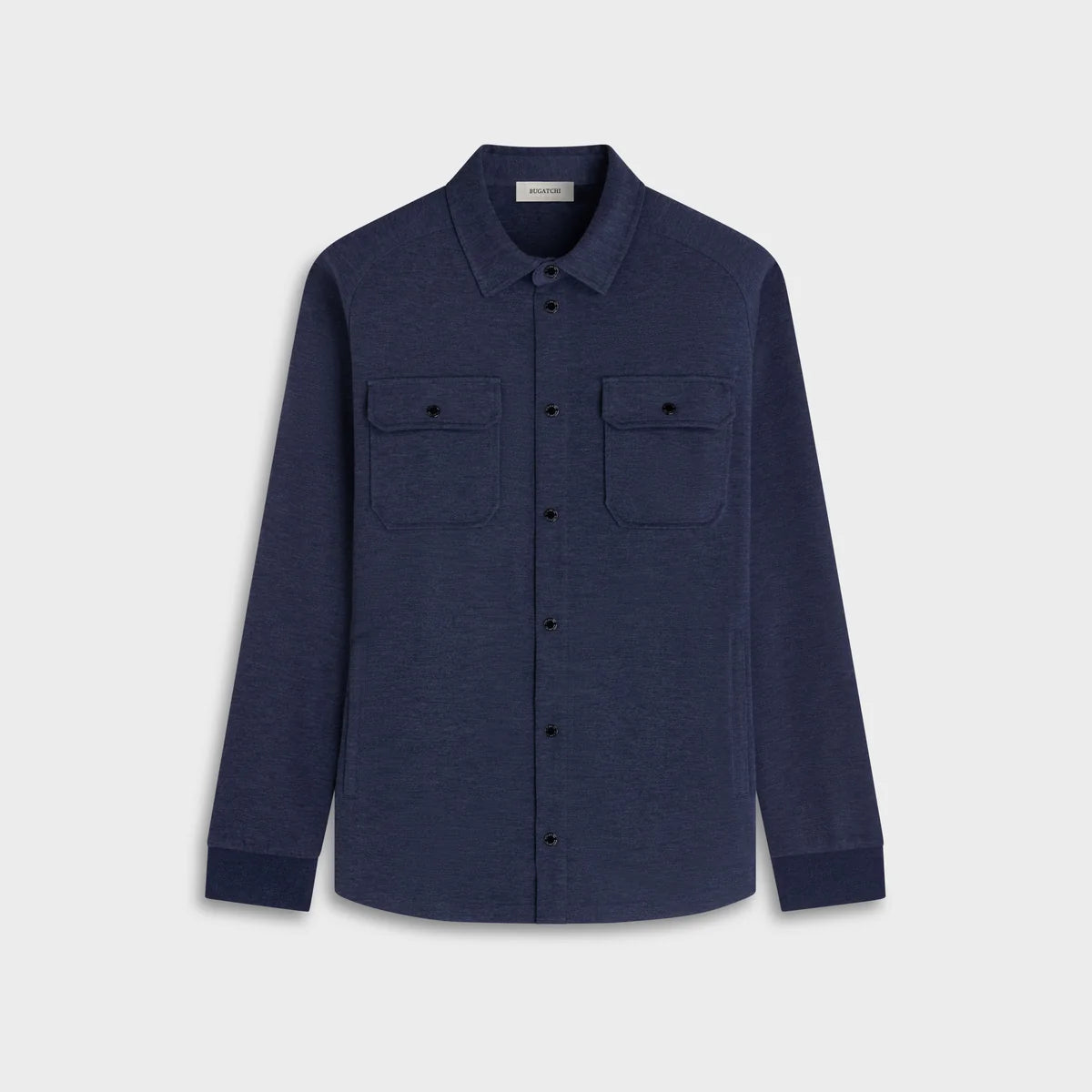 Bugatchi - Soft Touch™ Melange Knit Shirt in Navy