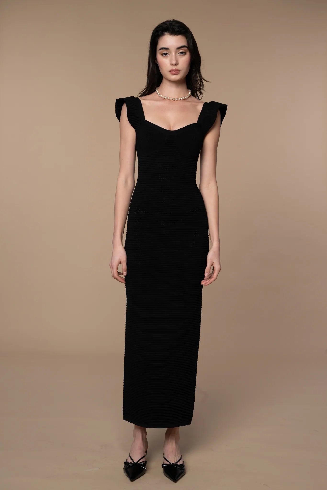 Diana Moya - Marlowe Column Dress in Black