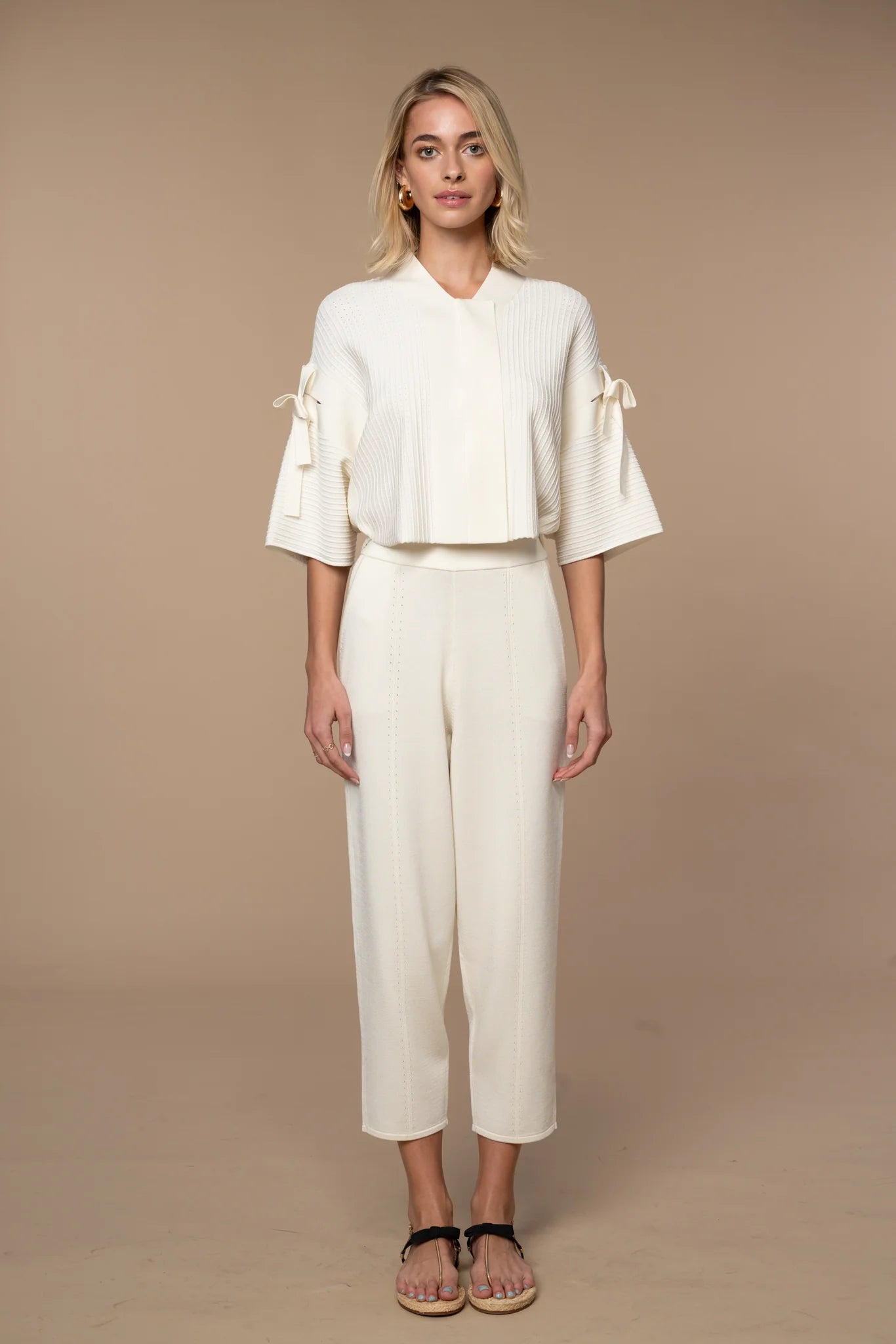 Diana Moya - Jackie Kimono jacket in Off White/Egret