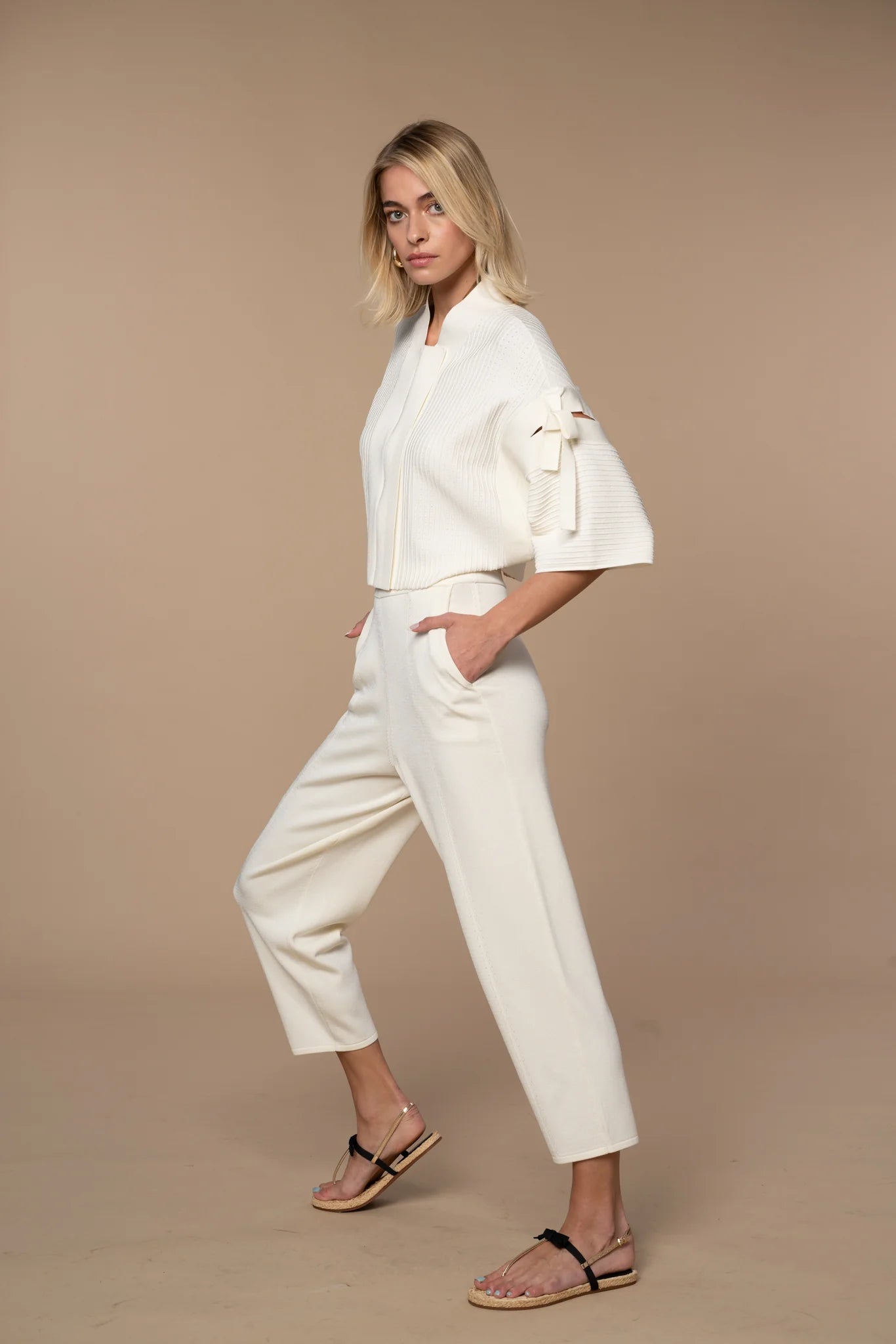 Diana Moya - Riley Trouser in Off White/Egret