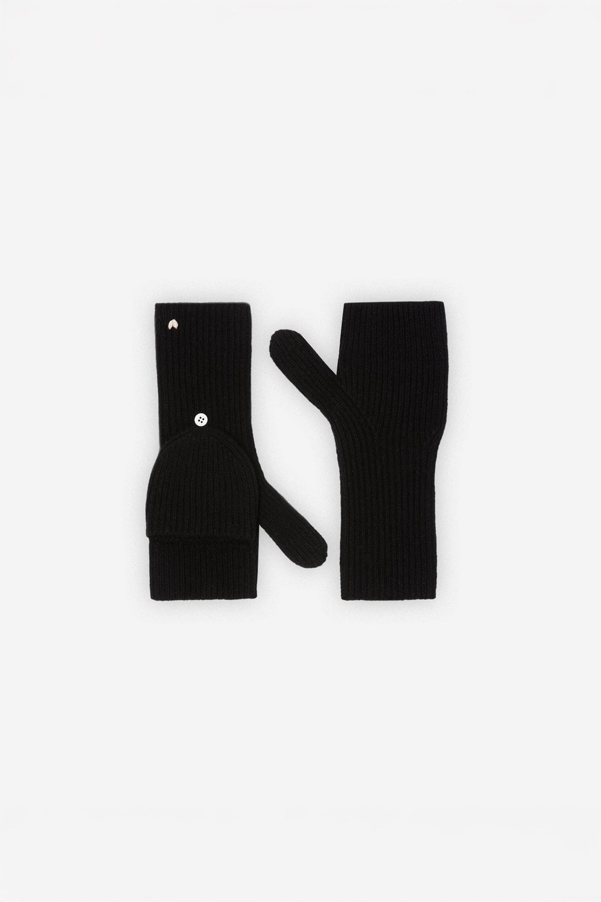 Flip-Top Mittens - Black