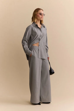 Lune - Lisa Wide Leg Pant in Grey