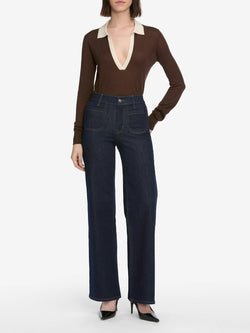 FRAME - Le Slim Palazzo Modernist Pocket in Rinse