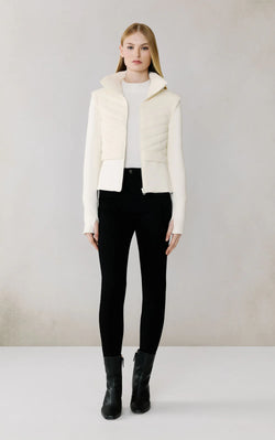 Soia & Kyo - Miriam Ladies Mixed Media Jacket in Powder