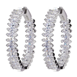 Nickho Rey - Marquise Hoop in White