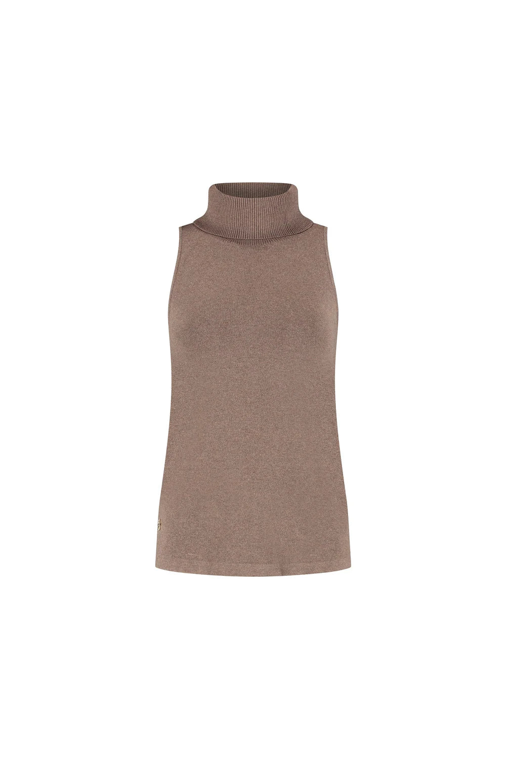 Lune Olly Sleeveless Turtleneck in Brown