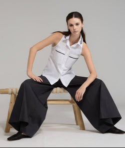 Tricot Chic - Monaco Contrast Sleeveless Shirt