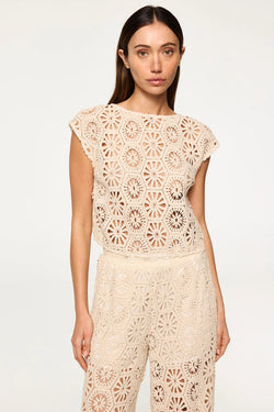 Misa Los Angeles - Nissa Top in Cotton Crochet