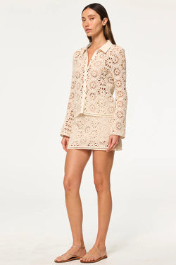 Misa Los Angeles - Ronin Skirt in Cotton Crochet