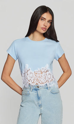 Generation Love - Paige Rib Lace Combo Top