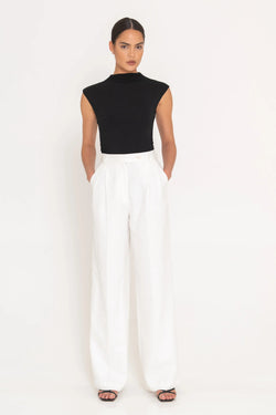 Sans Faff - Mock Neck Bamboo Bodysuit in Black