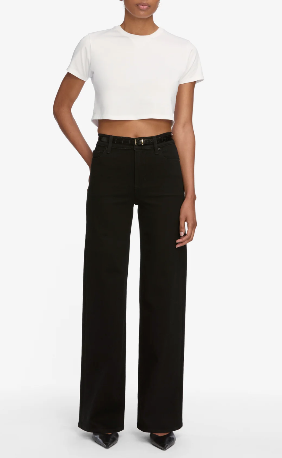 FRAME - Le Slim Palazzo in Black