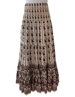 Cara Cara - Emilia Skirt in Vining Flora Brown