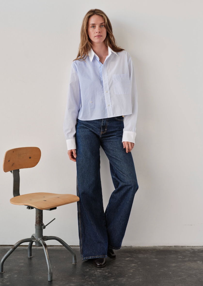 Cissa - The SHORTY Shirt in Stripe Scrappy