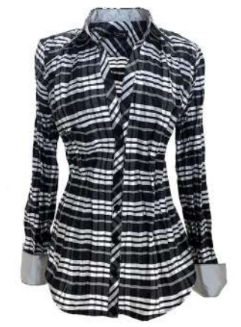 Beluva - Webster Top in Black and White Plaid
