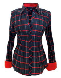 Beluva - Webster Window Pane Top in Black/Red