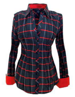 Beluva - Webster Window Pane Top in Black/Red