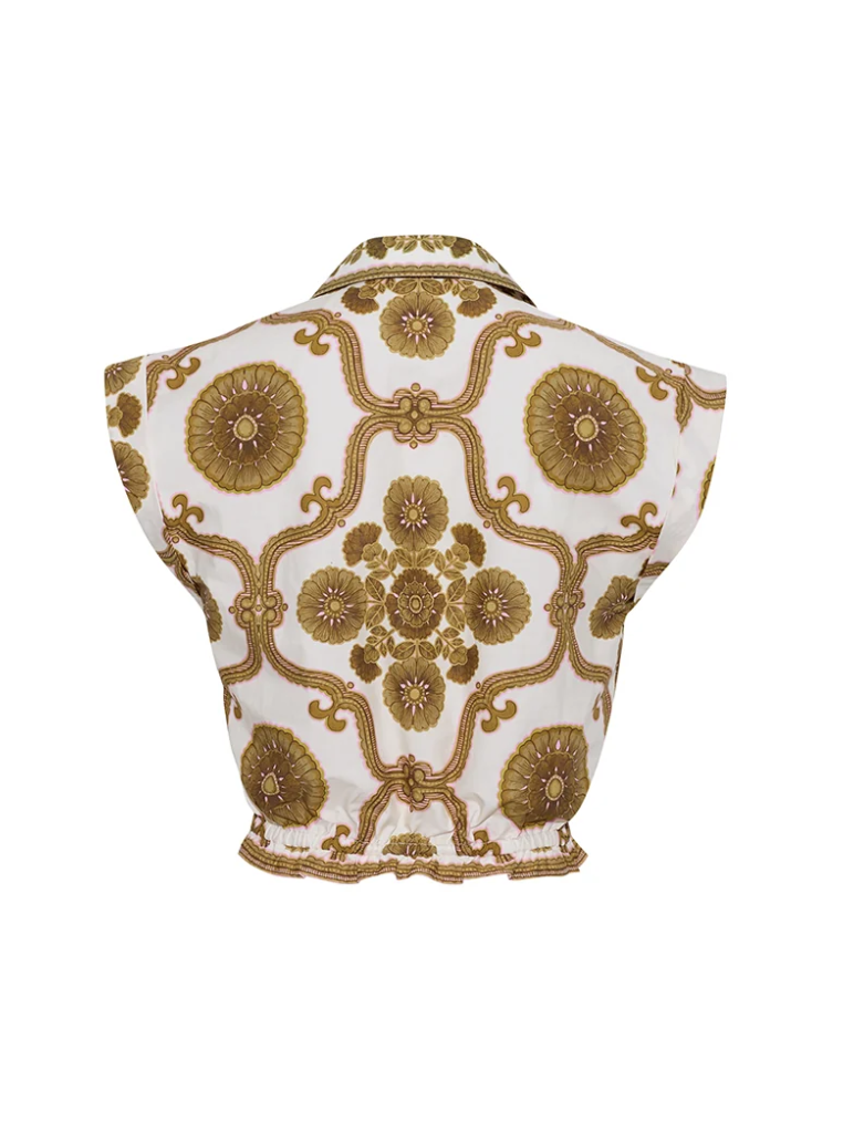 Cara Cara - Octavia Top in Mod Floral Olive