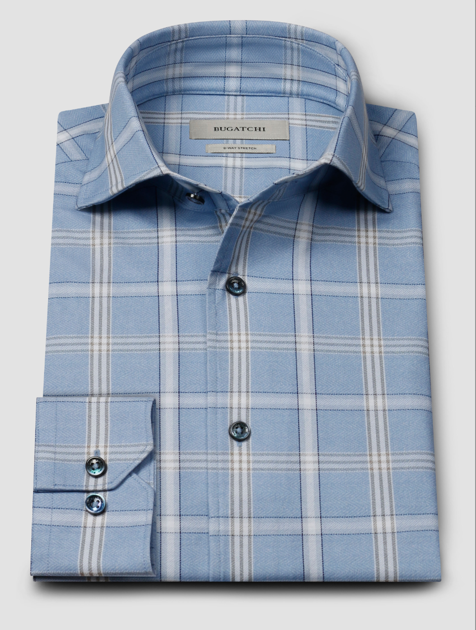 Bugatchi - Devon OoohCotton® Shirt in Hazy Blue