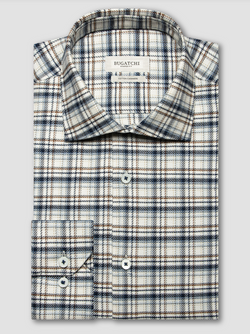 Bugatchi - Axel Woven Long Sleeve Shirt in Marine Blue