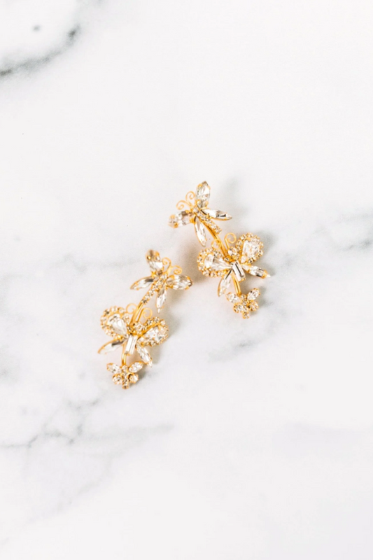 Elizabeth Cole - Cora Earrings in Crystal