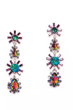 Elizabeth Cole - Lila Earrings in Purple