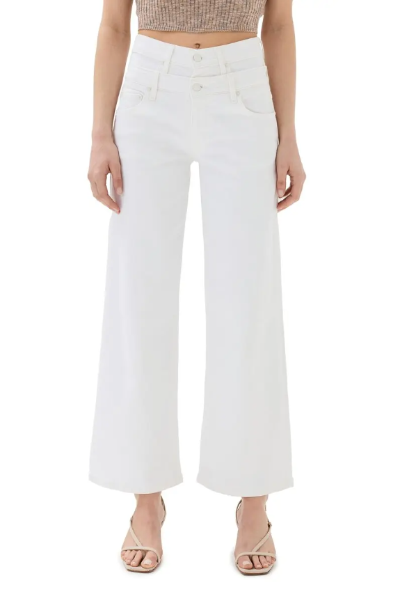 SIMKHAI - Kove Double Waistband Jean in White