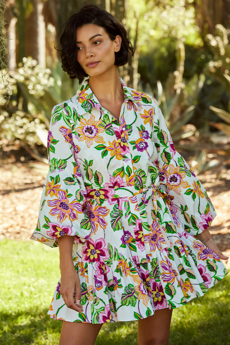 Misa Los Angeles - Martina Dress in Flora Exotica Poplin