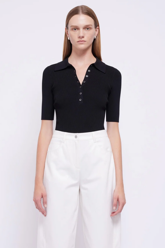 SIMKHAI - Secily Polo in Black