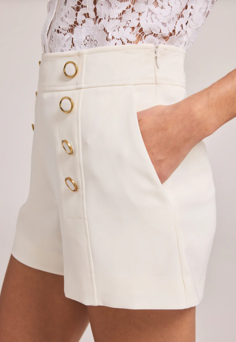 Generartion Love - Emmaline Crepe Shorts in White