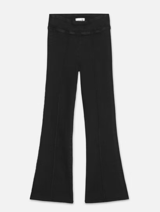 FRAME - Jetset Crop Mini Boot Pintuck in Sheen Noir