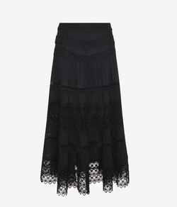 Charo Ruiz Ibiza - Long Skirt Serza in Black