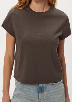 Michael Stars - Solene Boxy High Crew Tee in Oxide