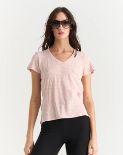 ATM - Slub Jersey V-Neck in Faded Rose