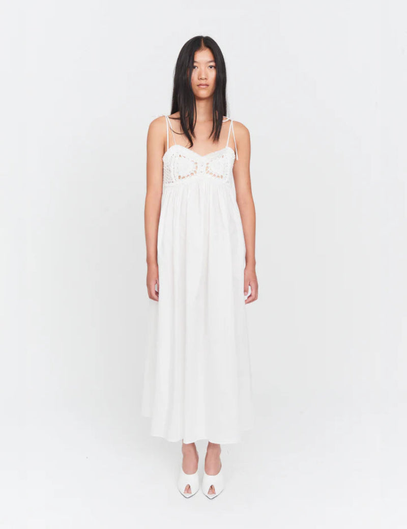 the . garment - Kristen Crochet Dress in White