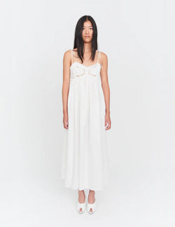 the . garment - Kristen Crochet Dress in White
