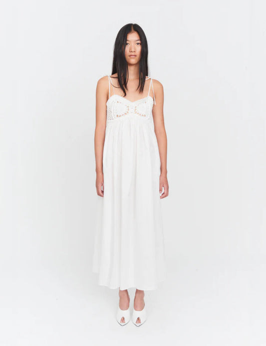 the . garment - Kristen Crochet Dress in White