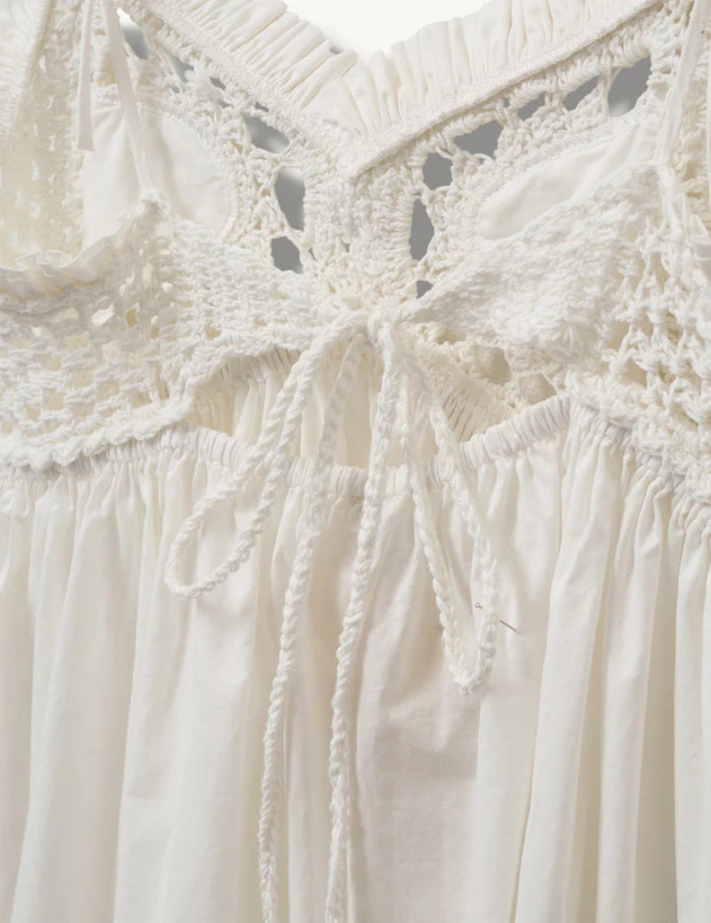 the . garment - Kristen Crochet Dress in White