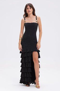 PatBo - Gavea Mesh Flutter Midi Dress