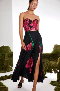 Charo Ruiz Ibiza - Bustier Matis in Black Blossom