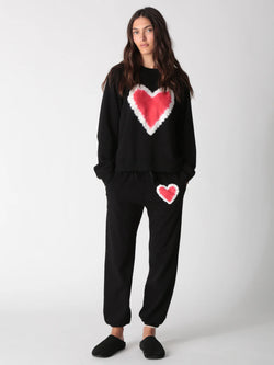 Electric & Rose - Classic Jogger-Heart in Onyx/Scarlet