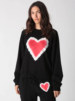 Electric & Rose - Ronan Pullover-Heart in Onyx/Scarlet