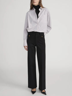 FRAME - The Slim Palazzo Trouser in Black