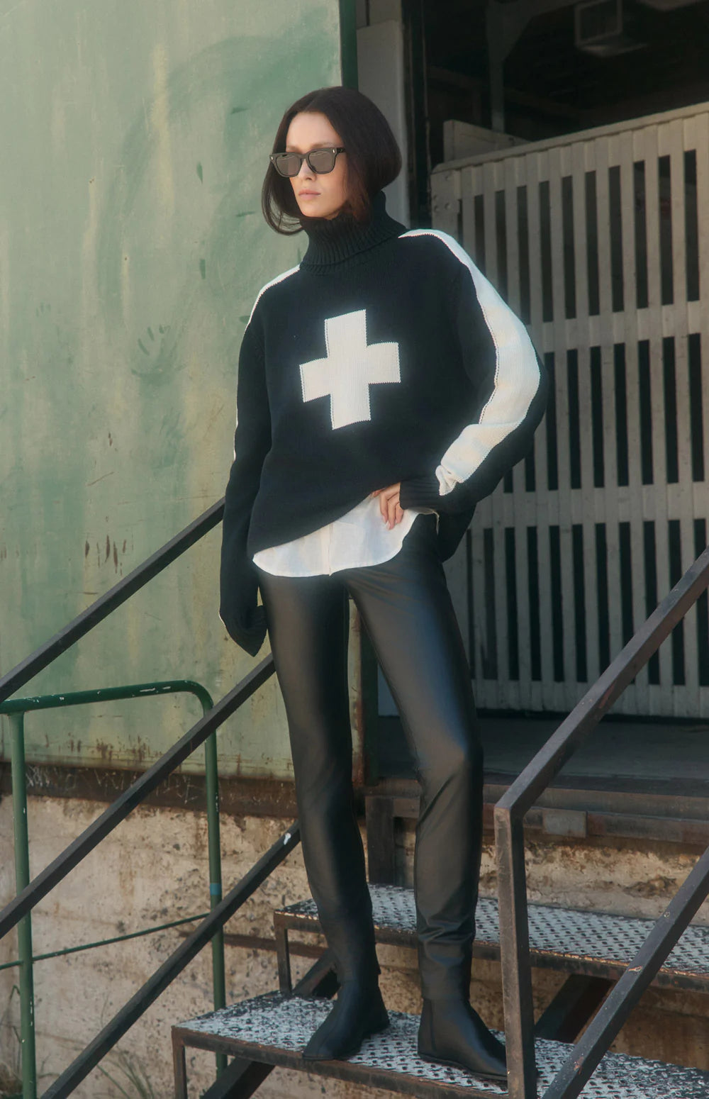 Alp-n-Rock - Geneva Techno Pant in Black Faux Leather