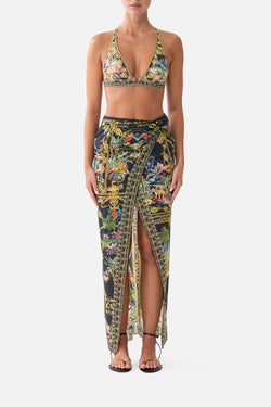 LONG SARONG W GATHERED BAR TRIM
