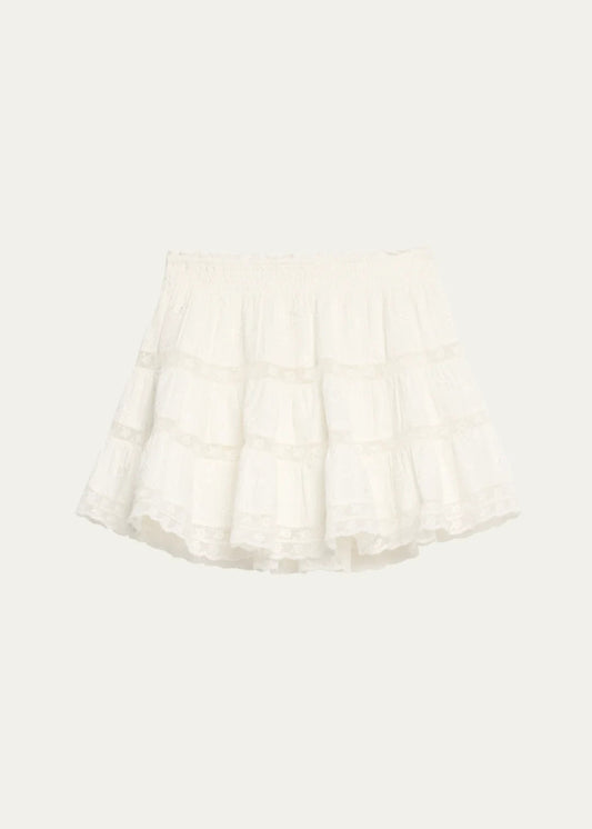 LoveShackFancy - Viro Skirt in White
