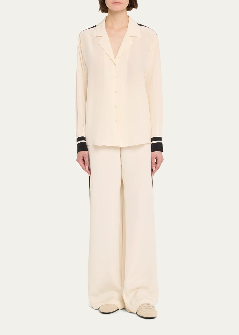 FRAME - The Silk Pajama Pant in Alabaster Multi